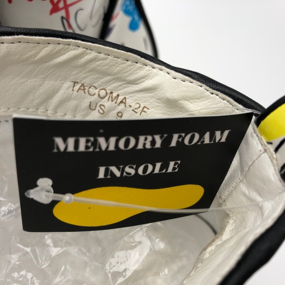 Tacoma Booties Pointy Toe Graffiti High Heel Sz9 - Picture 4 of 5